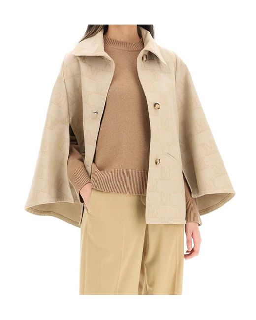 Max Mara Natural Single-Breasted Button-Fastening Jacket