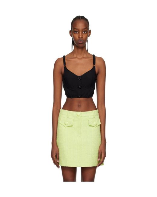 Moschino Green Button Sling Vest