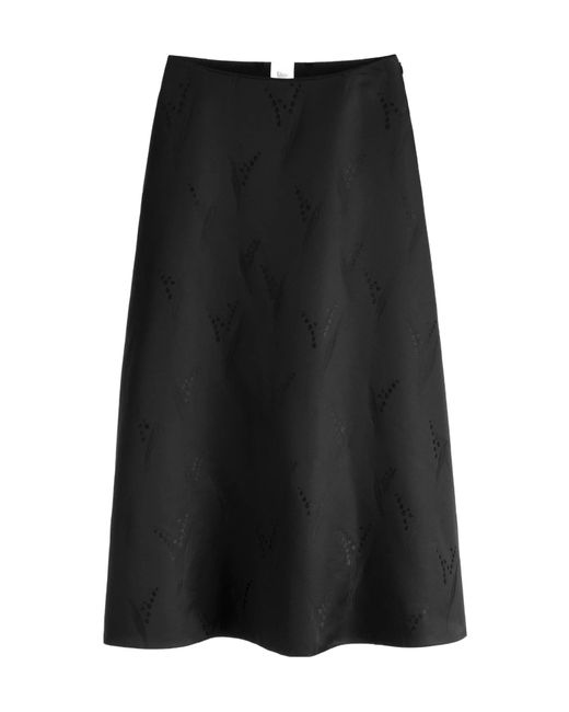 Dior Black Mid-Length Flared Skirt