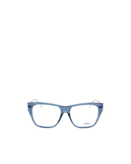 Tod's Blue Geometrically Framed Flat Mirror