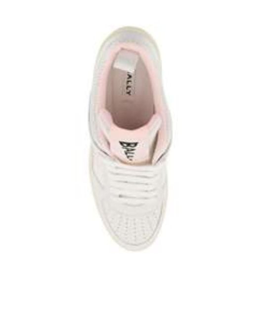 Bally White Round Head Fastened With Low-Top Casual Sneakers