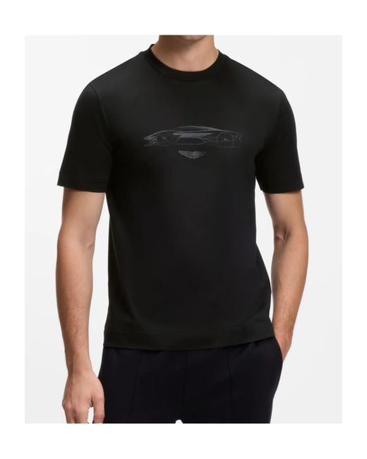Boss Black Boss X Aston Martin Cotton T-Shirt With Car Graphic for men