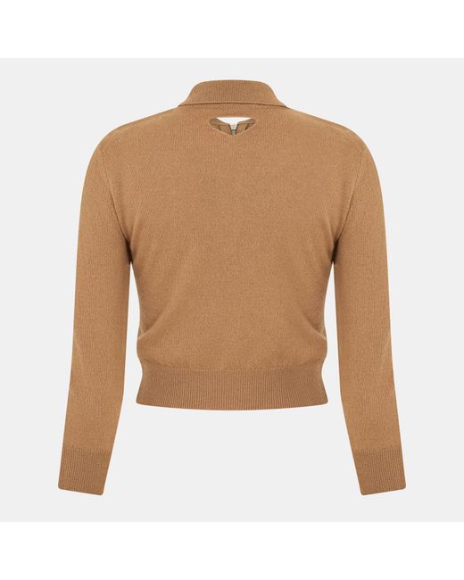 Prada Natural Ribbed-Knit Sweater