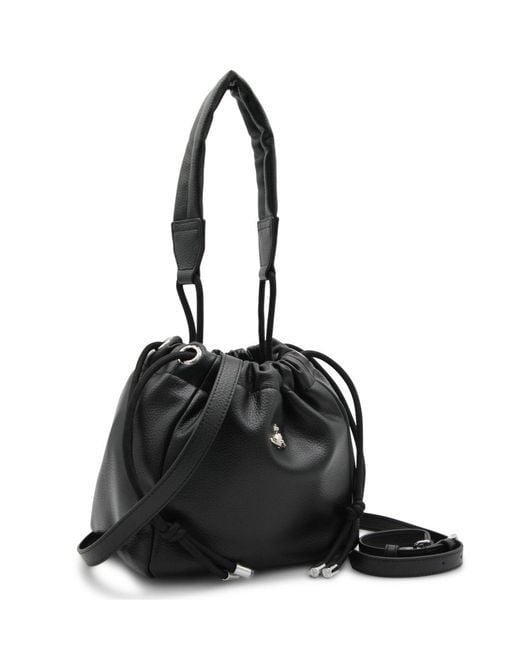 Vivienne Westwood Black Logo Plaque Tote Bag