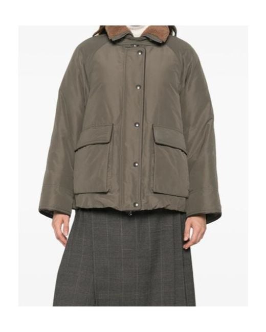 Brunello Cucinelli Brown Long-Sleeve Casual Jacket