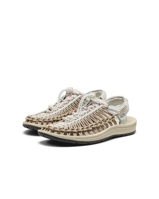Keen White Woven Strap Sneakers