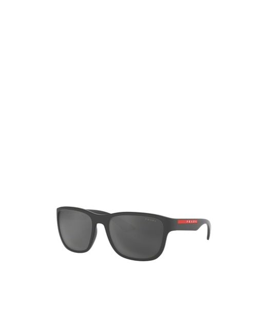 Prada Linea Rossa Metallic Prada Eyewear Square Frame Sunglasses for men