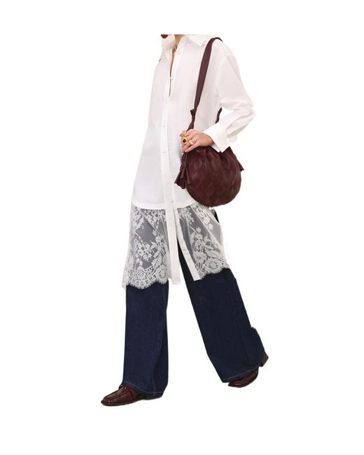 Zimmermann White Valiant Lace Tunic Shirt