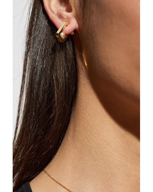 AllSaints Metallic Geometric Huggie Earrings Set