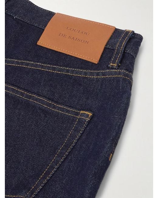 Loulou de Saison Blue Jude Organic High-Rise Straight-Leg Jeans