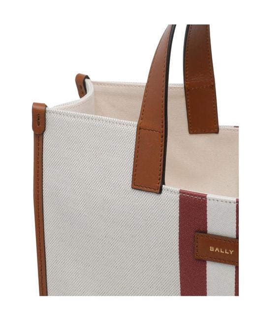 Bally Brown Stripe Easy Tote Bag