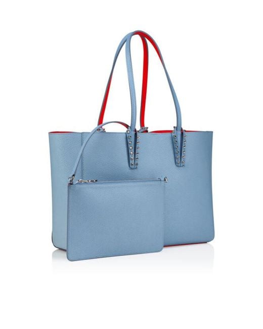 Christian Louboutin Blue Cabata Stud Detailed Small Tote Bag