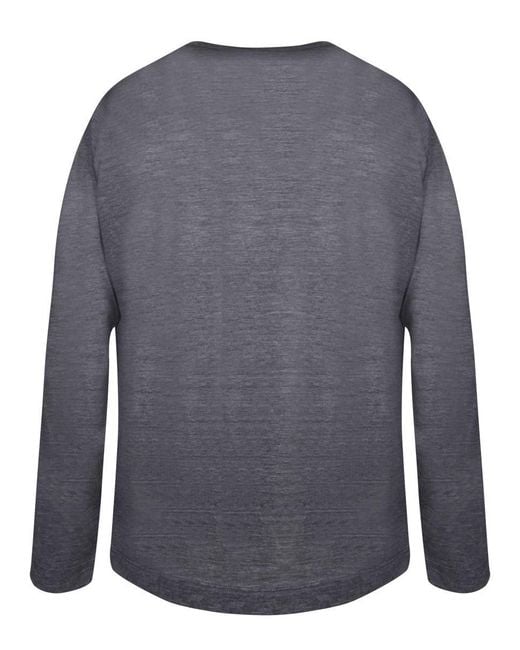 Zanone Gray Long-Sleeve Crewneck T-Shirt for men