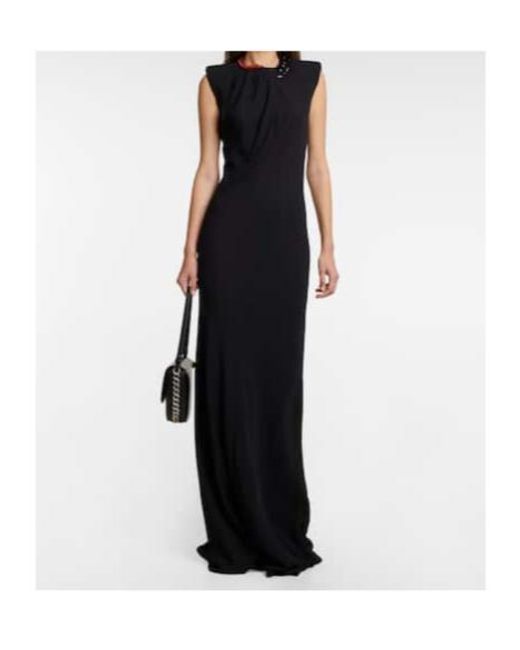 Stella McCartney Blue Chain-Trimmed Gown