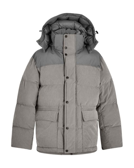 Boss Gray Casual Hooded Down Jacket for men
