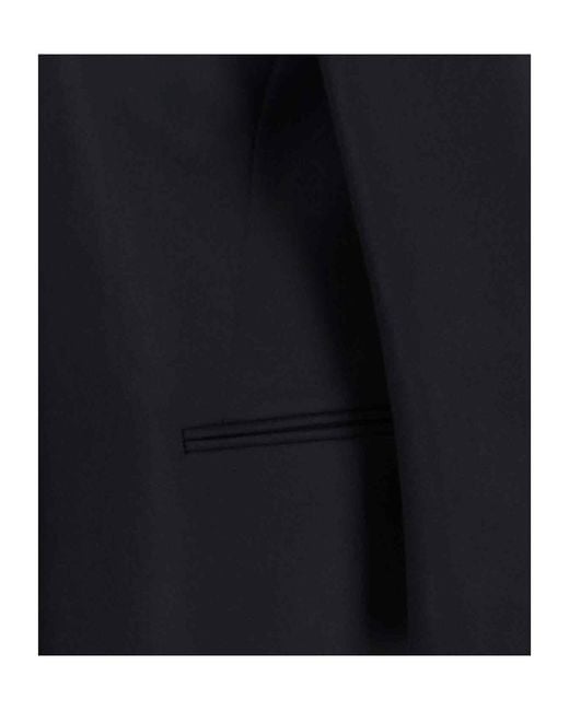 Calvin Klein Black Crewneck Long Coat