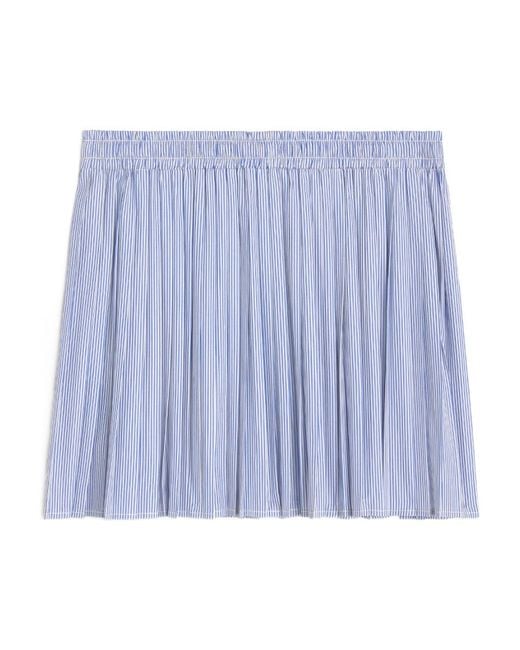 Céline Blue Pleated Pajama Skirt