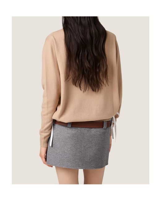 Miu Miu Natural Cashmere Turtleneck Sweater