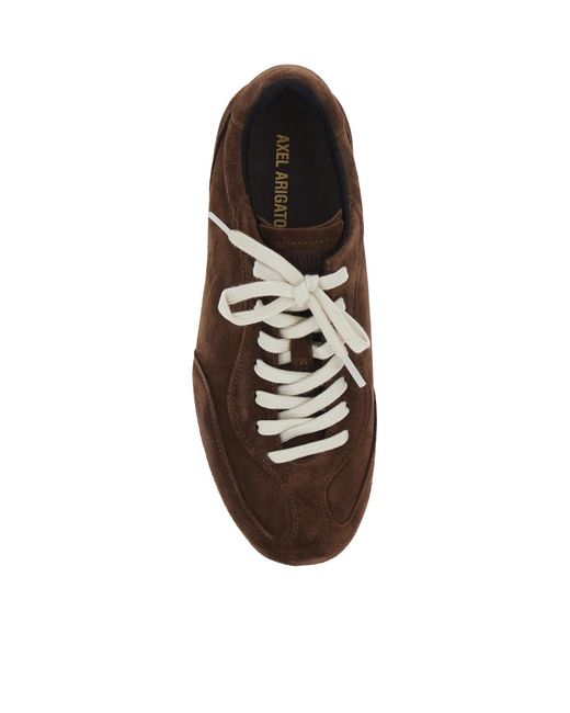 Axel Arigato Brown Suede Lace-Up Low-Top Sneakers for men