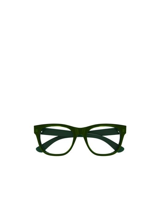 Gucci Green Eyewear Square Frame Glasses for men