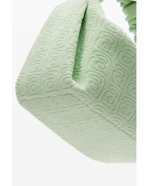 Alexander Wang Green Embossed-Logo Tote Bag