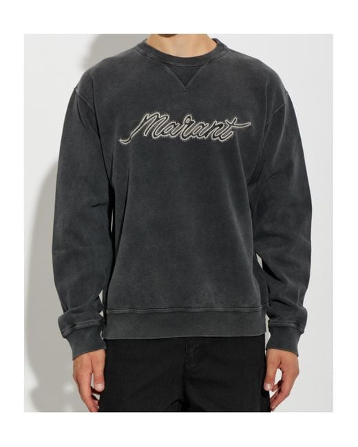 Isabel Marant Black Long-Sleeve Sweatshirt for men