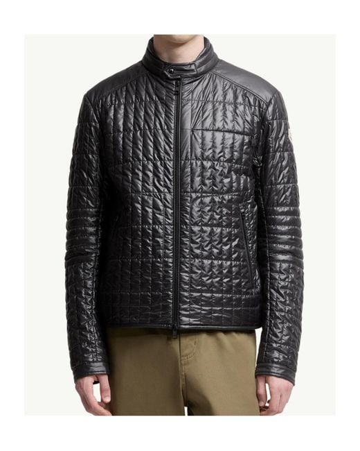 Moncler Gray Lasne Zip-Up Quilted Jacket for men
