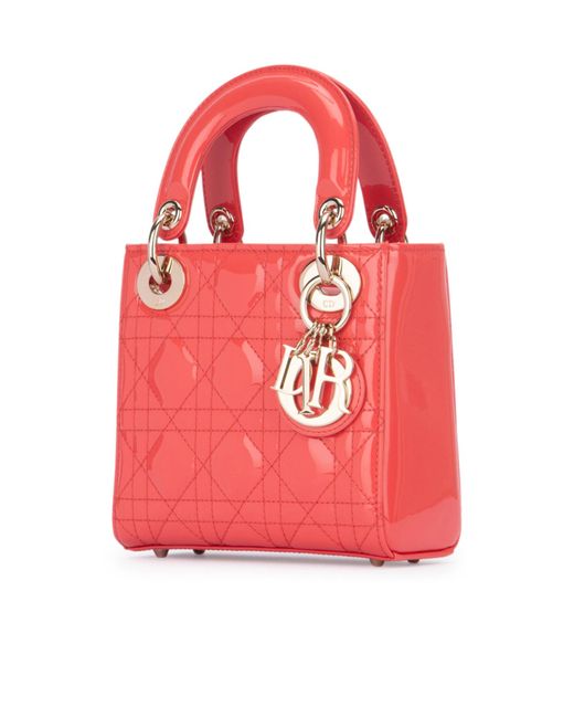 Dior Red Mini Lady Handbag