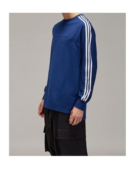 Y-3 Blue M 3S Ls Tee for men