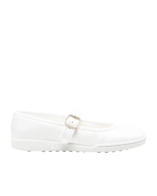 A.P.C. White Moe Ballet Flats