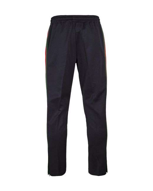 Gucci Blue Solid Straight Leg Pants for men
