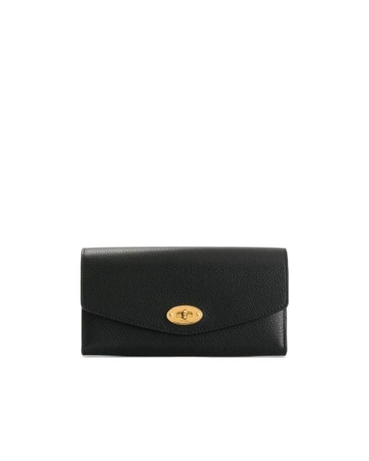 Mulberry Black Darley Small Twist-Lock Wallet
