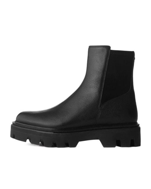 Rag & Bone Black Round-Head Short Boots