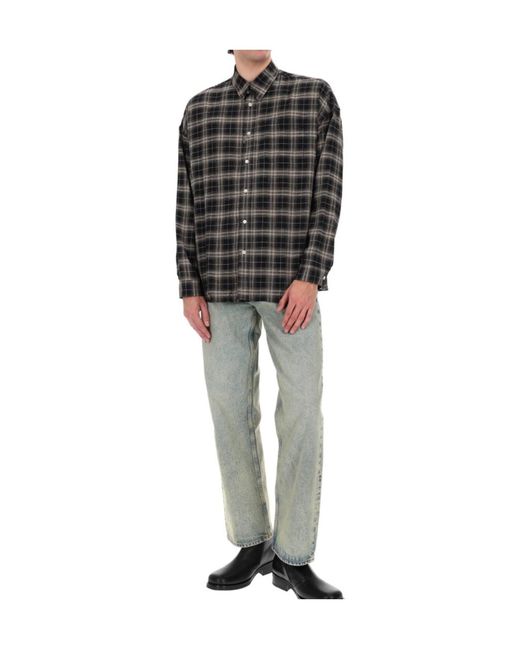 sunflower Gray Checked Button-Up Shirt for men