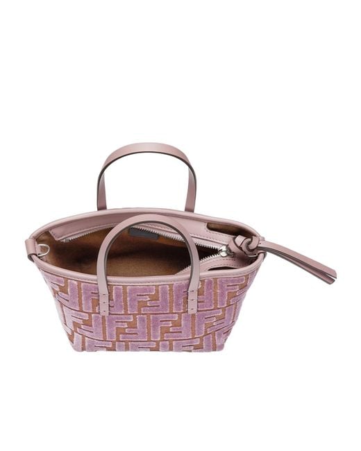Fendi Pink Roll Monogram Mini Tote Bag