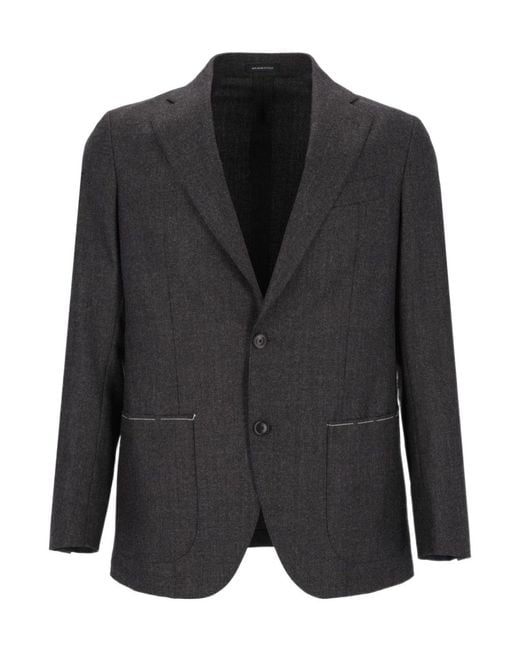 Al Duca D'aosta Black Long-Sleeve Suit Set