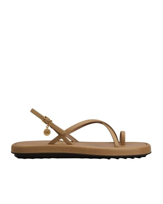 Tod's Brown Leather Sandals