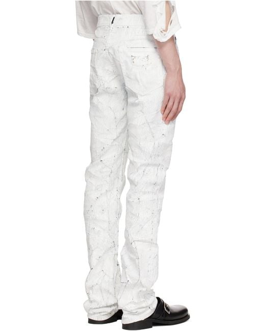 パンツ Maison Martin Margiera white jeans MAISON MARGIELA Jeans Painted Denim Trousers White + H&M | eBay