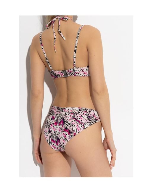 Isabel Marant Red Fayma Cut-Out Swimsuit Top