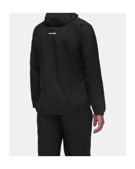 Mammut Black Logo-Print Hooded Jacket for men