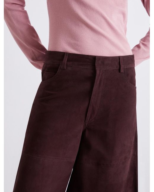 Marella Purple Suede Culottes