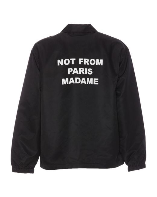 Drole de Monsieur Black Drôle De Monsieur Slogan Coach Jacket for men