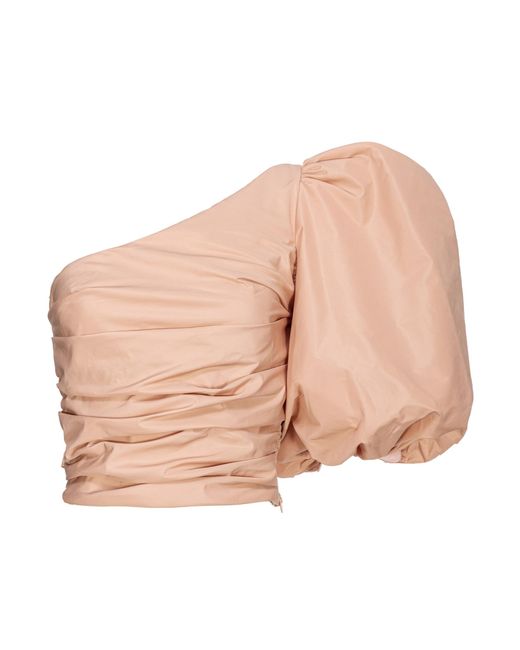 Pinko Natural Asymmetrical One-Shoulder Top