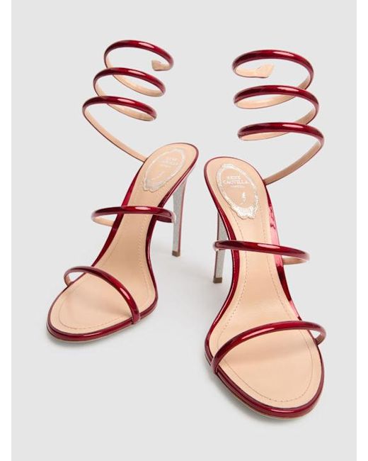 Rene Caovilla Pink Round-Headed High-Heeled Sandals
