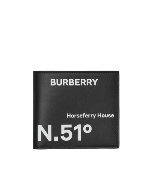 Burberry Black Coordinates Printed Bi-Fold Wallet for men