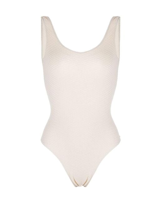 Anine Bing White Jace One-Piece Swimsuit