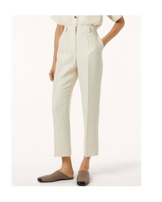Loro Piana White Dermot Trousers