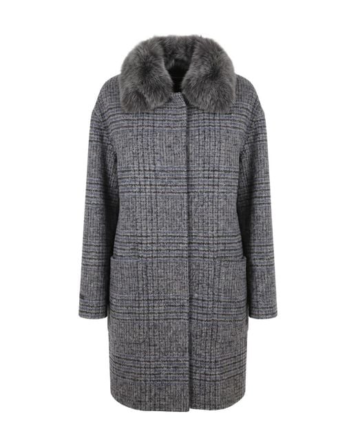 Manzoni 24 Gray Long-Sleeved Coat