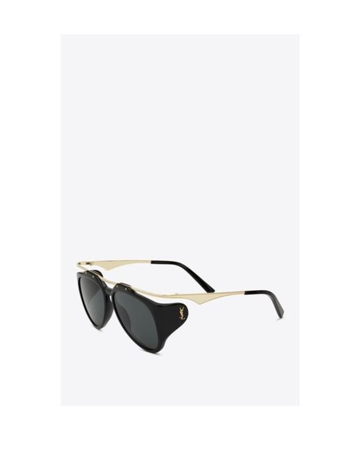 Saint Laurent Black Eyewear Amelia Aviator Sunglasses for men