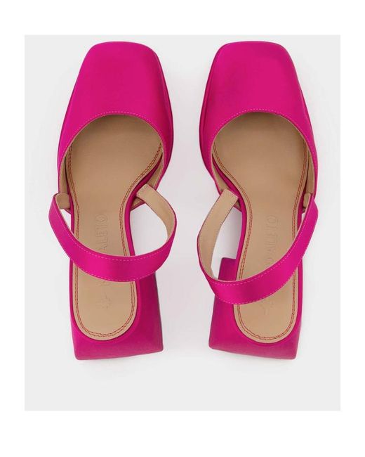 NODALETO Pink Bulla Jones Square Toe Pumps